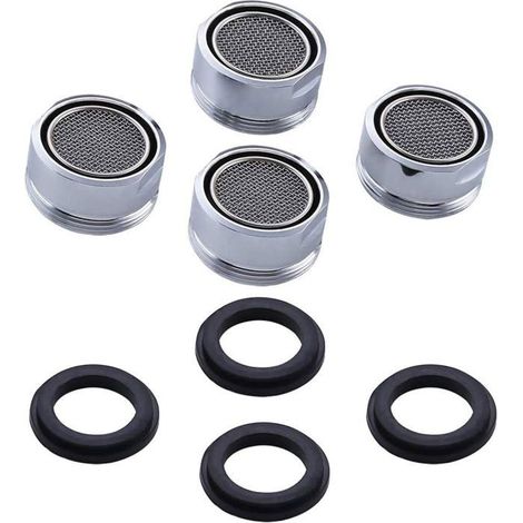 Set di quattro filtri e aeratori per rubinetto, dispositivo universale per il risparmio idrico, adatto a lavelli da cucina o rubinetti del bagno. (1/4)
