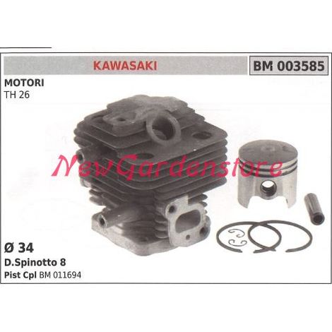 Cilindro pistone segmenti KAWASAKI motore decespugliatore TH 26 003585