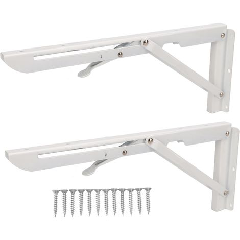 2 klappbare Wandhalterungen für 34 cm (13,39 Zoll) breite Tischablagen für Boote/Wohnmobile. – AquaForge