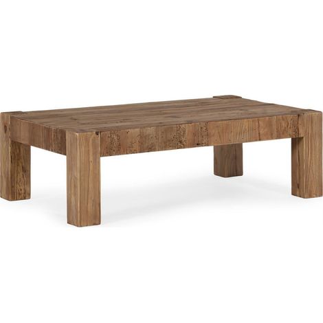 Table basse en pin recyclé naturel vieilli - naturel vieilli (1/4)