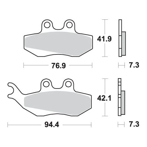 Pastillas de freno SBS KH194 Street Standard, color negro cerámico, diseñadas para Yamaha DT50, Piaggio Vespa 125 y Aprilia RX 90 120HF.