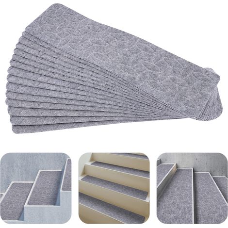 15 Pcs Stair Treads Carpet/Mats Non-Slip Self Adhesive Tape 8 x 30" with TPR (1/5)