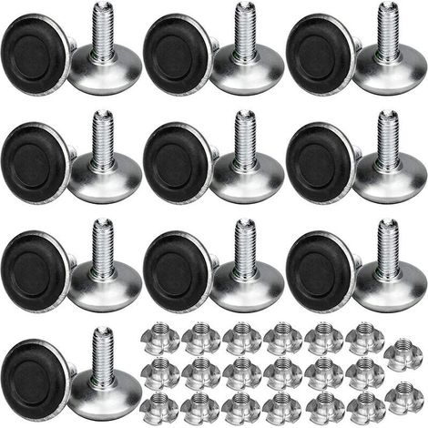 Ulisem Lot de 20 Pieds Réglables pour Meubles de M8x20x30mm - Supports de Nivellement de Chaises, Tables (1/5)