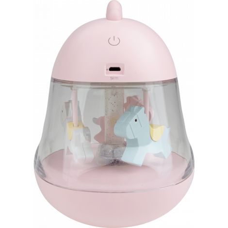 Veilleuse LED RGBW musicale carrousel rose MW20775 (1/5)