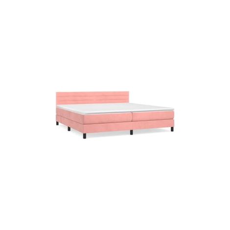 Sommier à lattes de lit avec matelas Rose 200x200 Velours (1/5)