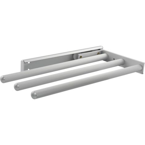 Geschirrtuch-Auszug Pluto 3-armig 444 mm Alu Silber matt