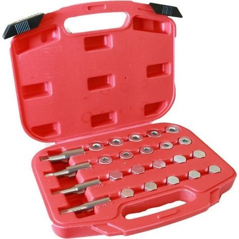 TRADE SHOP - Kit Riparazione Filettatura Tappo Coppa Olio Auto Con Tappi E Rondelle 64 Pz - (1/3)