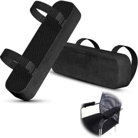 Comodi cuscini per braccioli per sedie da ufficio. Cuscini ergonomici in memory foam per alleviare il dolore, lavabili e adatti per il gaming e le sedie a rotelle. 25 x 7,5 x (1/5)