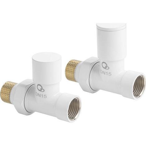 ENSEMBLE DE VANNES DE RADIATEUR DROITES BLANCHES (1/5)