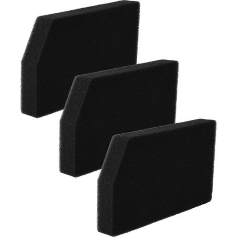 vhbw 3x filtro compatibile con Rowenta Ergo Force Cyclonic RO6789EA/410, RO6753EA/410, RO6799EA/410 aspirapolvere - Filtro in spugna