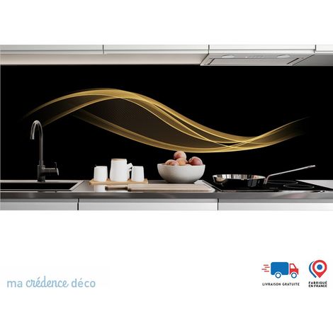 Crédence : Courbe dorée 2 - Alu composite - 120 - 60 (1/3)