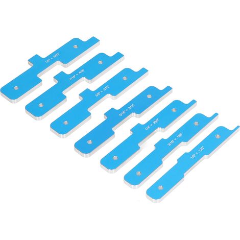 7 barres de réglage en alliage d'aluminium pour table de défonceuse, kit d'outils de fraisage et de coupe, bloc de mise en place, 7 pièces (1/5)