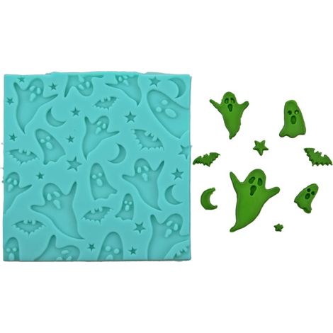 Molde de silicona para fantasmas de pasta de azúcar de Halloween (1/2)