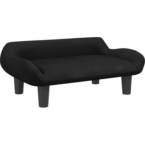 vidaXL Cama para perros de terciopelo negra 70x40x24 cm (1/2)