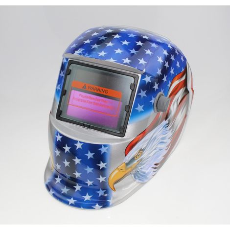 ZOLGINAH Casque de Soudure Automatique - Masque de Soudure avec 2 Lentilles et 2 Capteurs de filtre à ombre réglables DIN9-13 pour le soudage à l'arc de MIG TIG MAG [Classe énergétique A+++] (1/5)