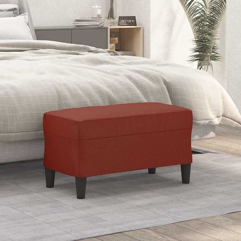 vidaXL Banc Rouge bordeaux 70x35x41 cm Similicuir (1/5)
