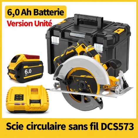Scie circulaire sans fil 18V 20V Max modèle DCS573T1 version 1 batterie 6,0 Ah lame 184 mm 5 kg – Livraison gratuite