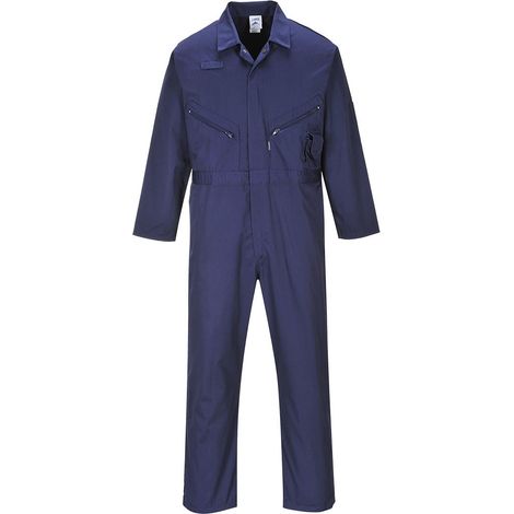 Combinaison Liverpool à zip couleur : Marine Tall taille L - PORTWEST