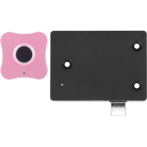 Serrure à empreinte digitale Home Smart en alliage d'aluminium, petite serrure électrique pour tiroir de placard, en forme de fleur rose (1/5)