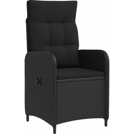 Maison Exclusive - Outdoortisch-Set 7 pcs Schwarz 190 x 90 x 75 c