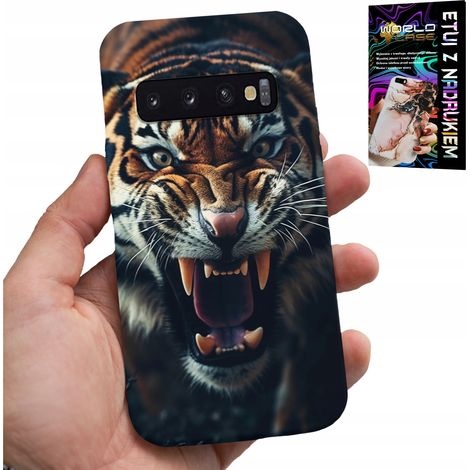 Custodia per Samsung Galaxy S10 - Tigre, Leone, Safari, Motivi animali, Retro (1/5)
