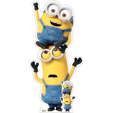 Figurine en carton Kevin et Bob - Les Minions 2 : Il était une fois Gru - Haut 147 cm (1/5)