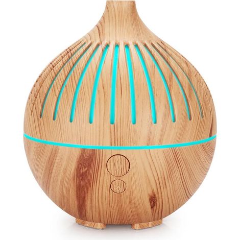Diffuseur huiles essentielles 180 ml bois, humidificateur silencieux LED maison (1/5)