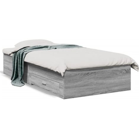 Maison Exclusive - Giroletto Cassetti Grigio Sonoma 90x200 cm Legno Multistrato
