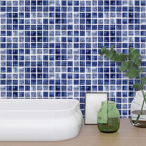 18 autocollants de transfert pour carrelage mosaïque, salle de bain, cuisine, bricolage, maison (10 cm x 10 cm) (MTS003) (1/5)