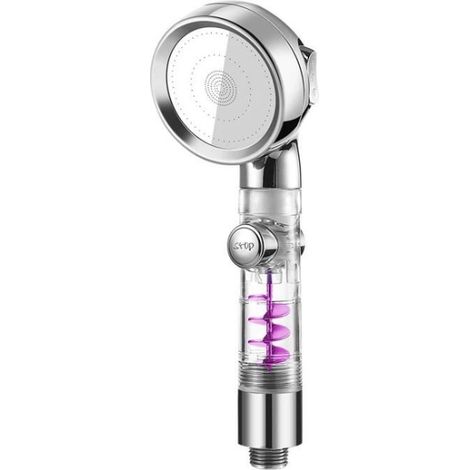 Pommeau de Douche 3 Modes De Pulvérisation Haute pression ,Pommeau D\'économie D\'eau-Argent (1/4)