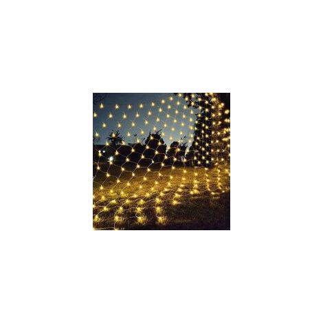 Guirlande Lumineuses Filet,192 LED Filet Lumineux 3M X 2M 8 Modes énergie étanche,Dimmable pour Chambre Noël Mariage Soirée Maison Jardin,Blanc Chaud (1/5)