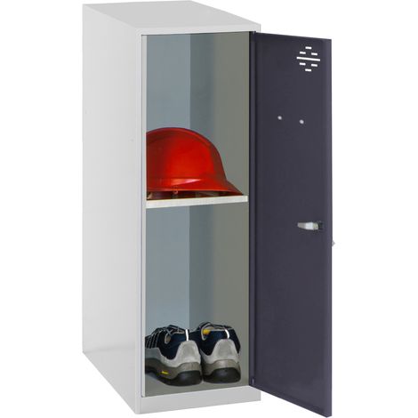SimonRack Armadietto Spogliatoio Metallico Piccolo, 915x300x500 mm, Armadietto con Chiave, Grigio/Antracite - Simonlocker