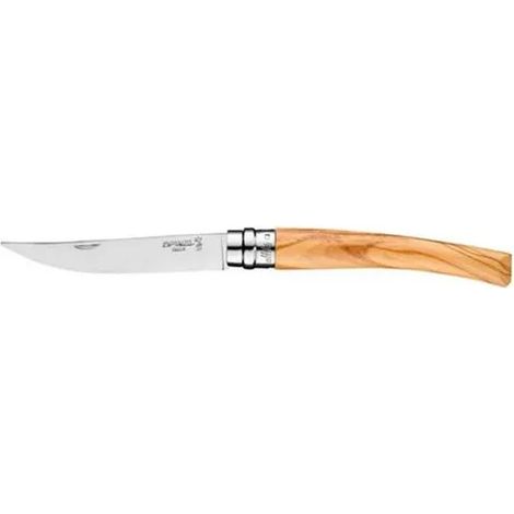 Cuchillo plegable Opinel no 10 madera de olivo bloqueo Virobloc