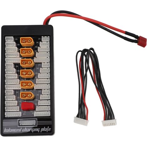 LiPo Charging Board Highly Efficient Stable Safe XT60 Plug Heat Resistant Lipo Parallel Charging Board for Electric Vehicle Toys