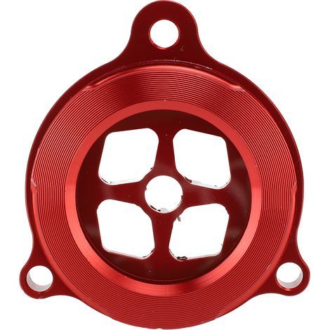 Couvercle de Filtre à Huile de Moteur Transparent, Coïncidence Parfaite pour la Surface du Moteur du CNC pour 700 700R (rouge). (1/5)