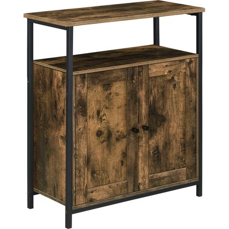 Cassettiera per soggiorno Aremark 79 x 60 x 30 cm nero effetto legno scuro 030006816