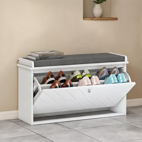 Console blanco en mDF Poliéster 80 x 26 x 48 cm (1/5)
