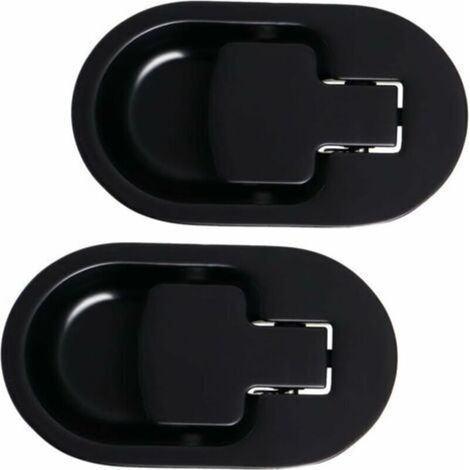Leva per poltrona reclinabile e divano, maniglia in metallo solido in alluminio nero senza cavo (2 pezzi).