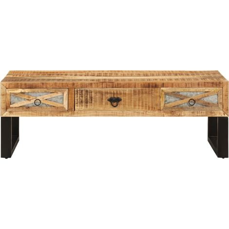 Maison Exclusive - Tavolino da Salotto 110x50x38 cm in Legno Massello di Mango (1/5)