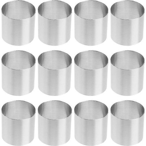 【NX】Moule à gâteau rond en acier inoxydable (12 pièces) - ZZY (1/3)