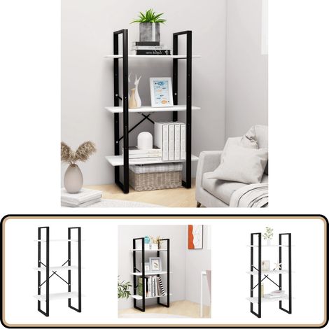Lagerregal Weiß 60x30x105 cm Holzwerkstoff - Regal - Holzregal - Weißes Regal - Lagerschrank - Wohnzimmereinrichtung