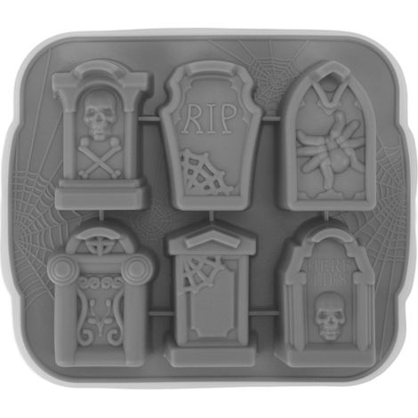Moule à glaçons en silicone gris pour gâteaux, bonbons, chocolat et glaçons, accessoire de fête pour Halloween