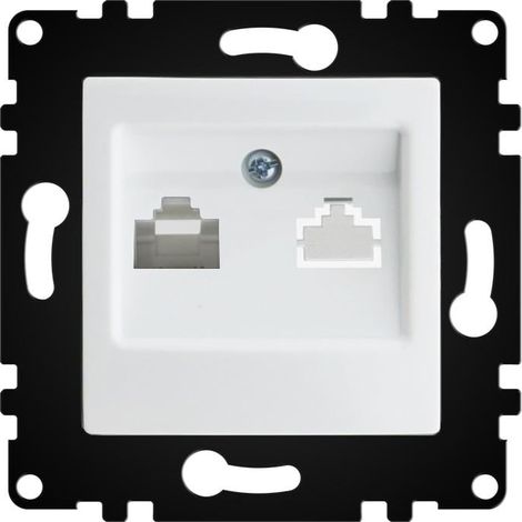 IluminaShop - Modulo Empotrable Toma Telefono Blanco IP20 Serie wLux (1/2)