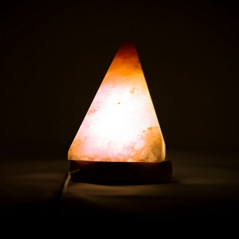 Lampada di Sale Himalayano USB Rosa naturale a forma di Piramide 500gr