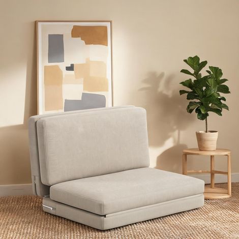 Canapé beige en polyester mousse 275 x 120 x 10 cm (1/5)