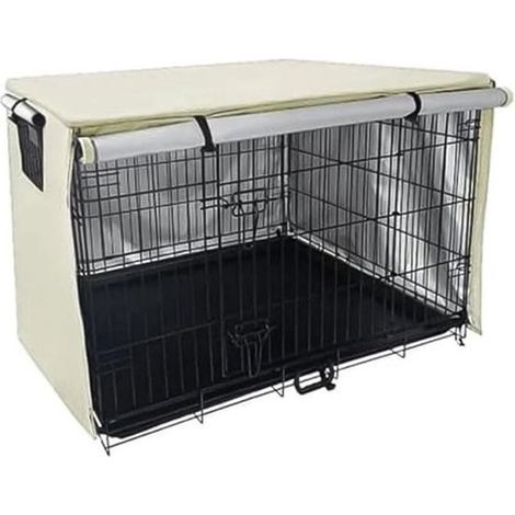 Housse de cage respirante pour chiens conçue pour réduire les aboiements et l'anxiété - 94 x 61 x 63,5 cm (1/5)