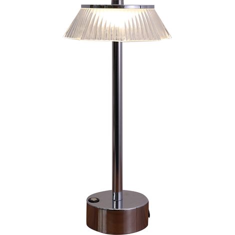Lámpara de mesa LED recargable, luz nocturna moderna y minimalista, interruptor de brillo de tres niveles con función táctil, lámpara de mesita de noche que cuida la vista. (1/5)