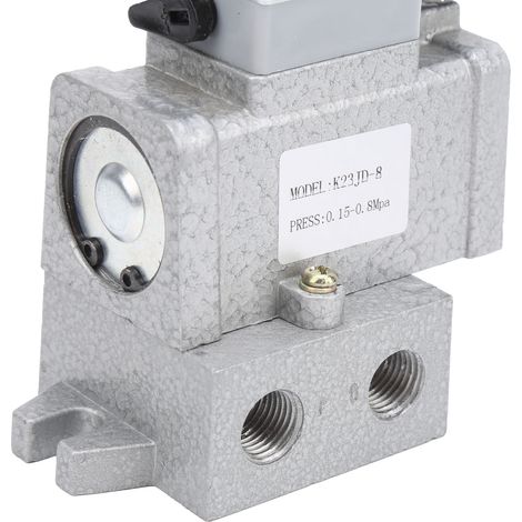 Électrovanne trois voies à deux positions, distributeur à commande électrique unique, tête carrée G1/4" K23JD-8DC12V (1/4)