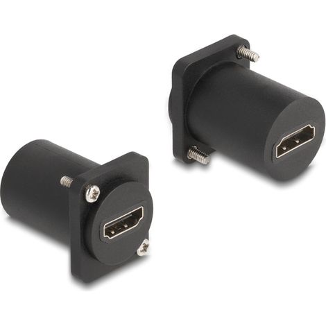 Delock MÃ³dulo Type-D HDMI 8K 60Hz hembra a hembra con tornillos negro