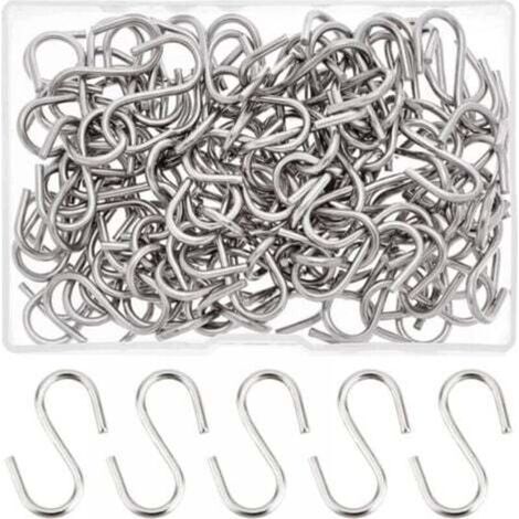 S-Haken, Edelstahl 304, kleine S-Haken, Metall-S-Haken, Aufhängehaken für Kleinteile, Schlüssel, Schmuck, leichte Taschen, 100 Stück, 29 x 2 mm
